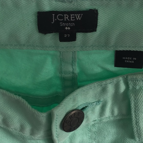 J Crew Mint Green Toothpick Jeans - Picture 4 of 4